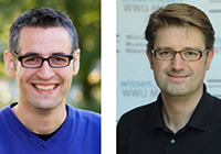 Porträtfotos von Prof. Dr. Martin Burger und Prof. Dr. Thorsten Kleine 