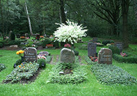 Gräber auf dem Waldfriedhof Lauheide