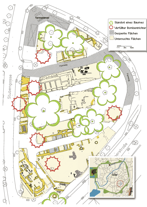 Bild: Gesamtplan der Ausgrabungen