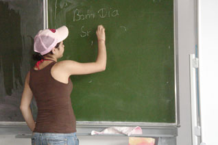 Beim portugiesischen Sprachunterricht (Foto: Fabio)
