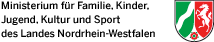 Logo Ministerium fr Familie, Kinder, Jugend, Kultur und Sport des Landes NRW