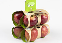 Acht Äpfel in einer Karton-Verpackung