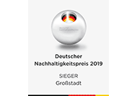Signet 'Deutscher Nachhaltigkeitspreis 2019' Sieger Großstadt