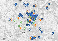 Interaktive Karte: Testungen Stadtplanausschnitt