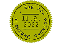 Runder Stempel mit Schriftzug und Datum 11.9.2022