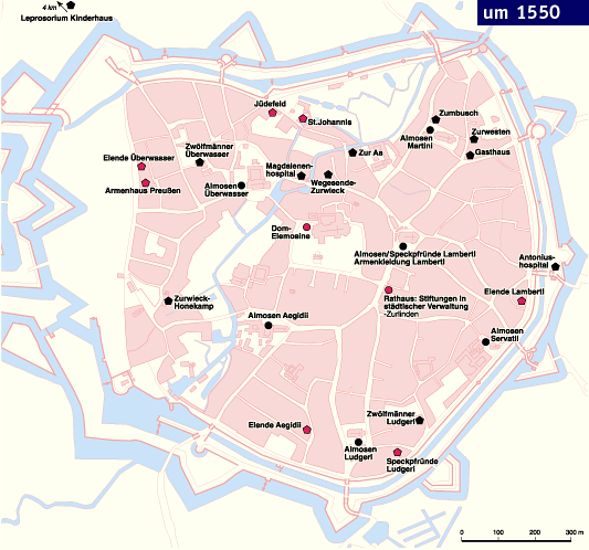Stiftungen in Münster um 1550