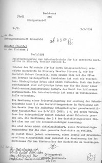 Antrag auf Verlängerung der Schankerlaubnis (Stadtarchiv; Liegenschaftsamt Nr. 2135)