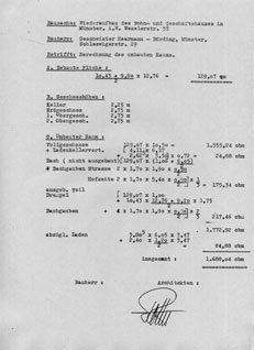 Berechnungen zum Wiederaufbau (Amt für Wohnungswesen)