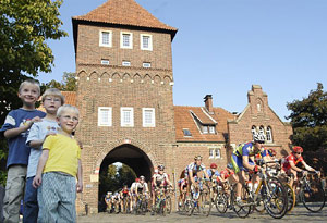 Startort des Sparkassen Mnsterland Giro.2006: Coesfeld hat schon viel Erfahrung mit Radsport-Groereignissen. Foto: Stadt Coesfeld