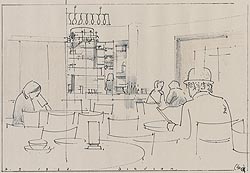 Zeichnung Café Schucan, Hans Griepentrog