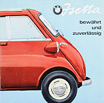 Katalogtitelblatt mit einer roten Isetta  