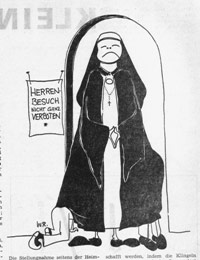 Abbildung: Nonnenkarikatur