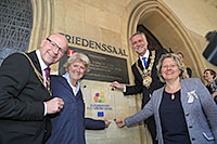 Markus Lewe, Monika Grütters, Wolfgang Griesert und Svenja Schulze (v.l.)